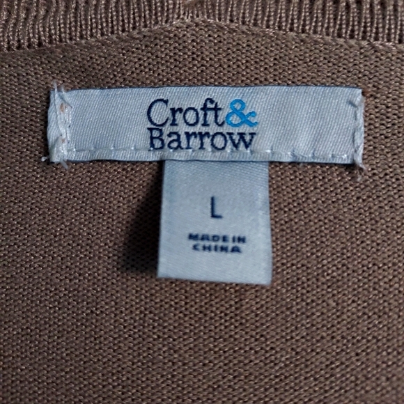 Croft & Barrow Plaid Sweater+Scarf Combo - Picture 5 of 7